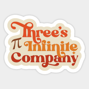 Three's Infinite Company Pi 70s Orange Sticker